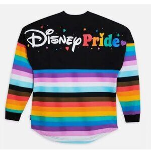 NEW Disney Spirit Jersey Adult X-LARGE Black Cast Member Pride Rainbow Mickey XL